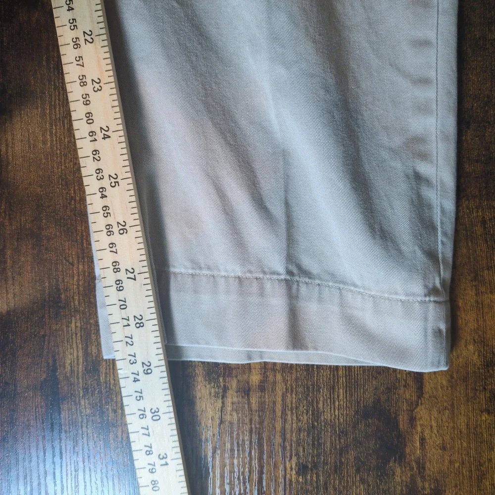 Polo Ralph Lauren Ethan Pant Mens 36x30 Khaki Pleated Chino Trousers Beige